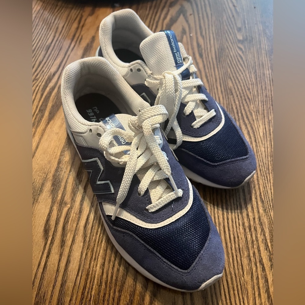 New Balance Navy Blue and White Women's Sneakers